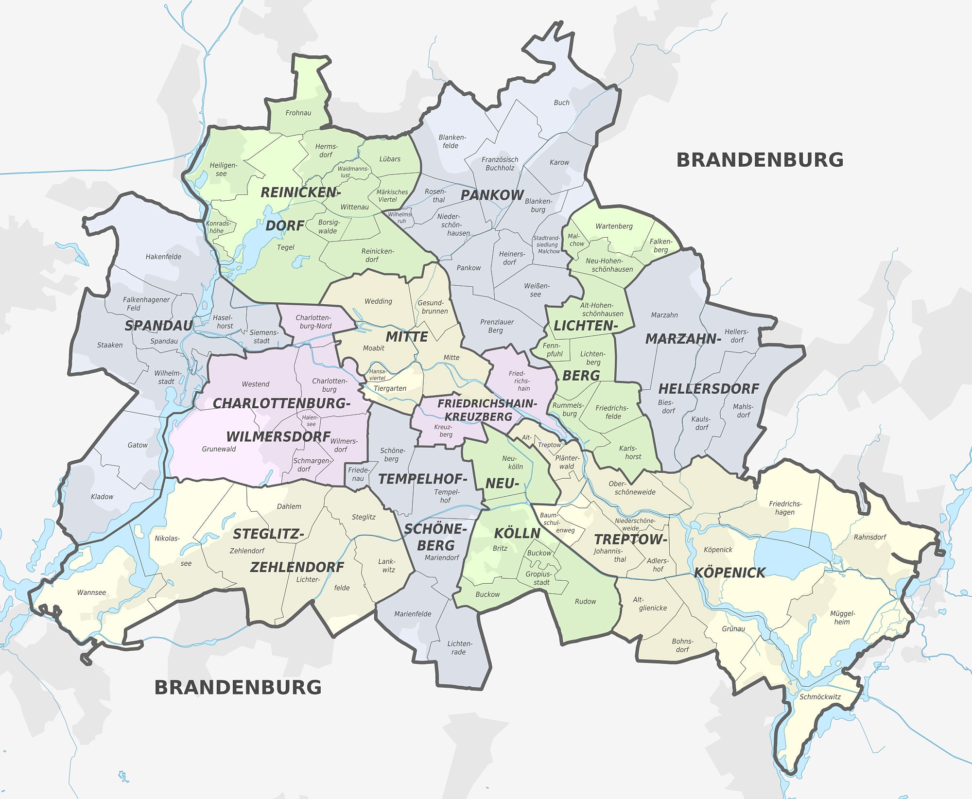 ᐅ Berliner Bezirke Und Stadtteile Im Uberblick