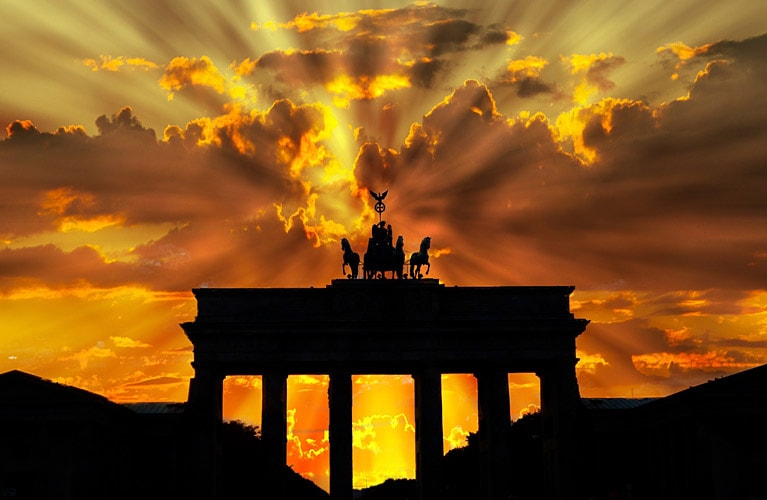 Sonnenuntergang am Brandenburger Tor